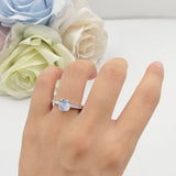 Vintage Dainty Round Natural Moonstone Engagement Ring