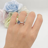 Teardrop Pear Hidden Halo Natural Rutilated Quartz Engagement Ring