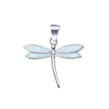 Dragonfly Design Lab Created Opal Pendant 925 Sterling Silver