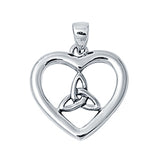 925 Sterling Silver Celtic Heart Charm Pendant Fashion Jewelry Gift