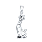 Cat Pendant Charm Fashion Jewelry 925 Sterling Silver