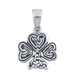 Celtic Clover Charm Pendant 925 Sterling Silver