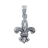 Fleur De Lise Charm Pendant 925 Sterling Silver