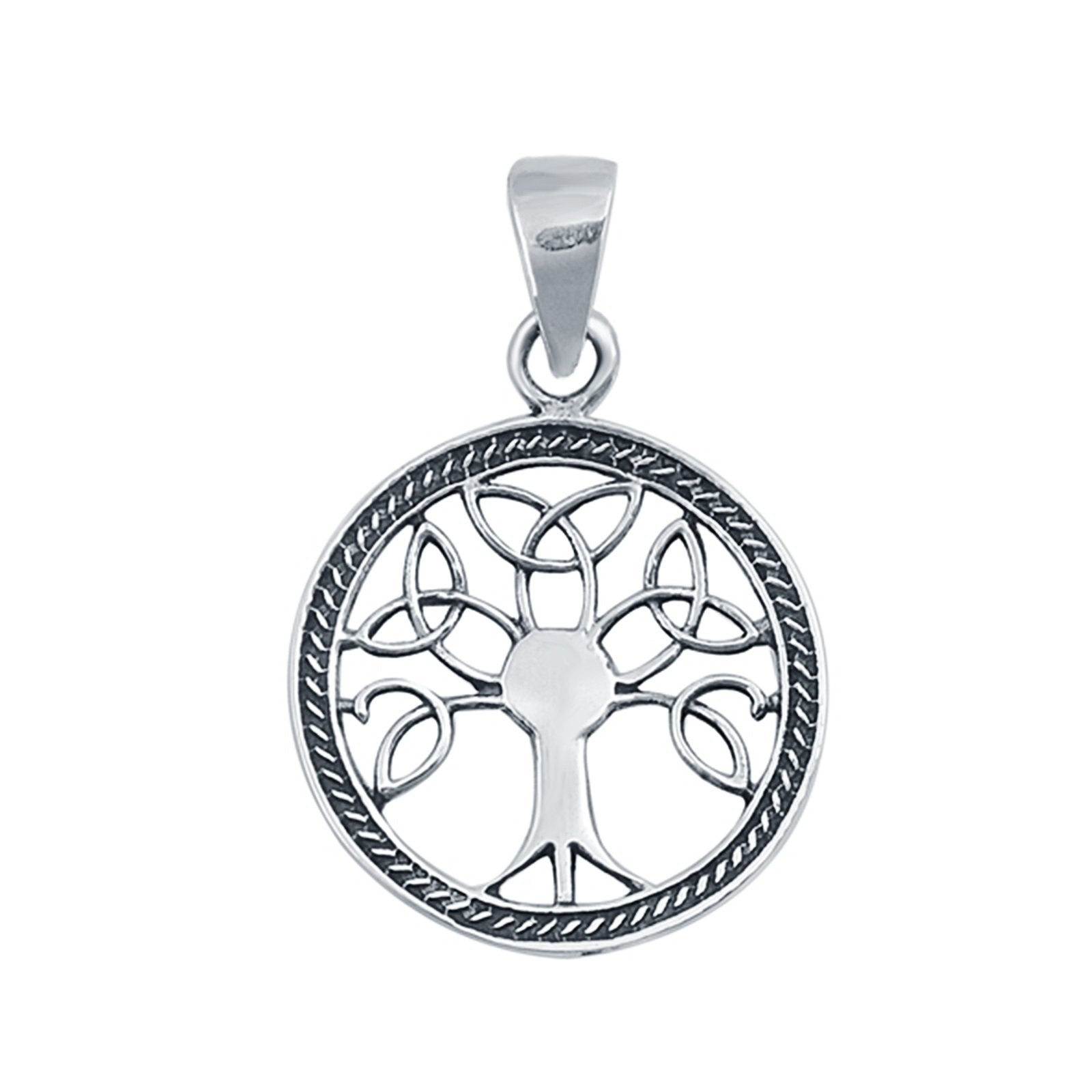 Celtic Sterling Silver Tree of Life Pendant Charm 925 Sterling Silver