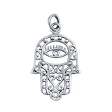 Hamsa All Seeing Eye Pendant Charm 925 Sterling Silver