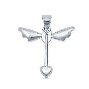 Cupid's Arrow Pendant Charm 925 Sterling Silver