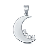 Moon Charm Pendant 925 Sterling Silver Fashion Jewelry