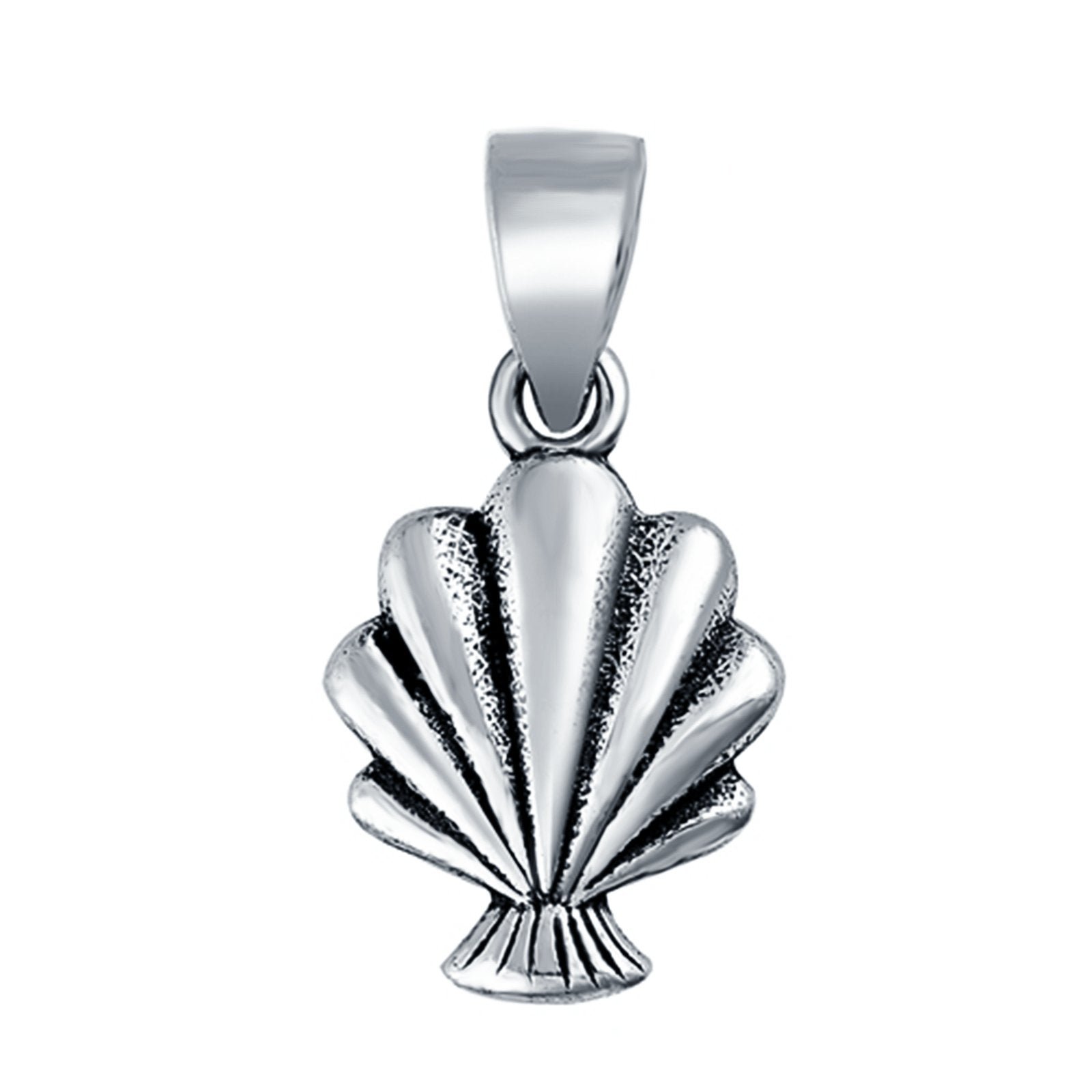 Seashell Plain Pendants Charm Fashion Jewelry 925 Sterling Silver