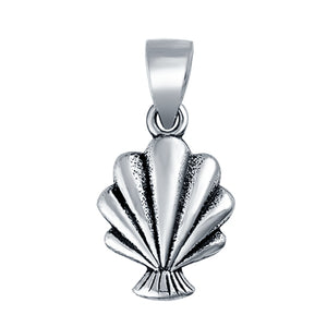 Seashell Plain Pendants Charm Fashion Jewelry 925 Sterling Silver