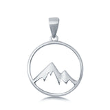 Sterling Silver Mountains Charm Pendant 925 Sterling Silver