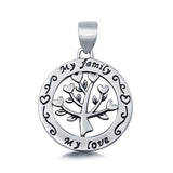 Fashion Jewelry Family Tree Pendant Charm 925 Sterling Silver