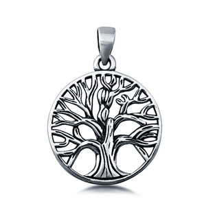 Sterling Silver Tree of Life Pendant Charm 925 Sterling Silver