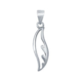 Waves Charm Pendant 925 Sterling Silver Fashion Jewelry