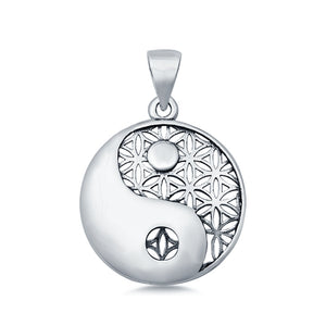 Yin and Yang Pendant Charm 925 Sterling Silver Fashion Jewelry