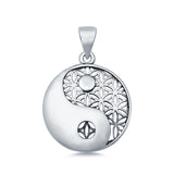 Yin and Yang Pendant Charm 925 Sterling Silver Fashion Jewelry