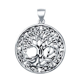 Tree of Life Pendant 925 Sterling Silver (24mm)