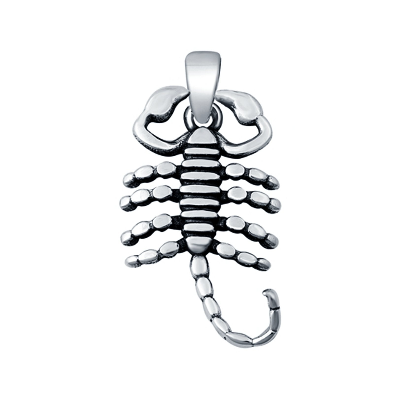 Scorpion Plain Pendants Charm Fashion Jewelry 925 Sterling Silver
