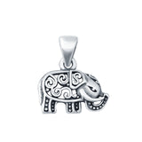 925 Sterling Silver Elephant Pendant Charm Fashion Jewelry