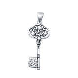 Celtic Key Pendant Charm 925 Sterling Silver