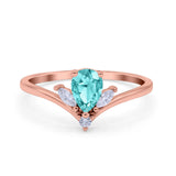 Art Deco Engagement Ring Marquise Simulated Cubic Zirconia 925 Sterling Silver