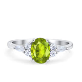 Art Deco Oval Wedding Ring Marquise Simulated Cubic Zirconia 925 Sterling Silver