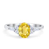 Art Deco Oval Wedding Ring Marquise Simulated Cubic Zirconia 925 Sterling Silver