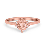 Marquise Art Deco Engagement Ring Simulated Cubic Zirconia 925 Sterling Silver