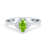 Marquise Art Deco Engagement Ring Simulated Cubic Zirconia 925 Sterling Silver