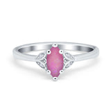 Marquise Art Deco Engagement Ring Simulated Cubic Zirconia 925 Sterling Silver