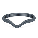 Contour Curved Band Solid 925 Sterling Silver Thumb Ring (2mm)