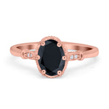 Vintage Style Wedding Ring Round Simulated Cubic Zirconia 925 Sterling Silver