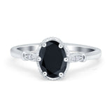 Vintage Style Wedding Ring Round Simulated Cubic Zirconia 925 Sterling Silver