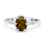 Vintage Style Wedding Ring Round Simulated Cubic Zirconia 925 Sterling Silver
