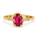 Vintage Style Wedding Ring Round Simulated Cubic Zirconia 925 Sterling Silver