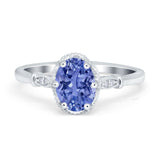 Vintage Style Wedding Ring Round Simulated Cubic Zirconia 925 Sterling Silver