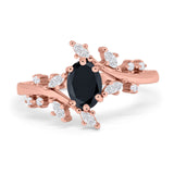 Oval Marquise Simulated Cubic Zirconia Ring 925 Sterling Silver