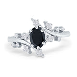 Oval Marquise Simulated Cubic Zirconia Ring 925 Sterling Silver