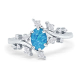 Oval Marquise Simulated Cubic Zirconia Ring 925 Sterling Silver