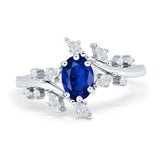 Oval Marquise Simulated Cubic Zirconia Ring 925 Sterling Silver