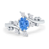 Oval Marquise Simulated Cubic Zirconia Ring 925 Sterling Silver