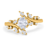 Oval Marquise Simulated Cubic Zirconia Ring 925 Sterling Silver