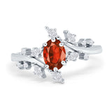 Oval Marquise Simulated Cubic Zirconia Ring 925 Sterling Silver