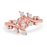 Oval Marquise Simulated Cubic Zirconia Ring 925 Sterling Silver