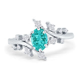 Oval Marquise Simulated Cubic Zirconia Ring 925 Sterling Silver