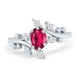 Oval Marquise Simulated Cubic Zirconia Ring 925 Sterling Silver