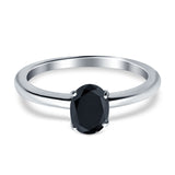 Simulated Cubic Zirconia Cathedral Wedding Ring 925 Sterling Silver Center Stone-(7mmx5mm)