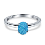Simulated Cubic Zirconia Cathedral Wedding Ring 925 Sterling Silver Center Stone-(7mmx5mm)