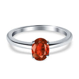 Simulated Cubic Zirconia Cathedral Wedding Ring 925 Sterling Silver Center Stone-(7mmx5mm)