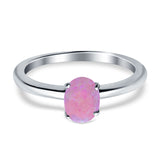 Simulated Cubic Zirconia Cathedral Wedding Ring 925 Sterling Silver Center Stone-(7mmx5mm)