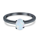 Simulated Cubic Zirconia Cathedral Wedding Ring 925 Sterling Silver Center Stone-(7mmx5mm)